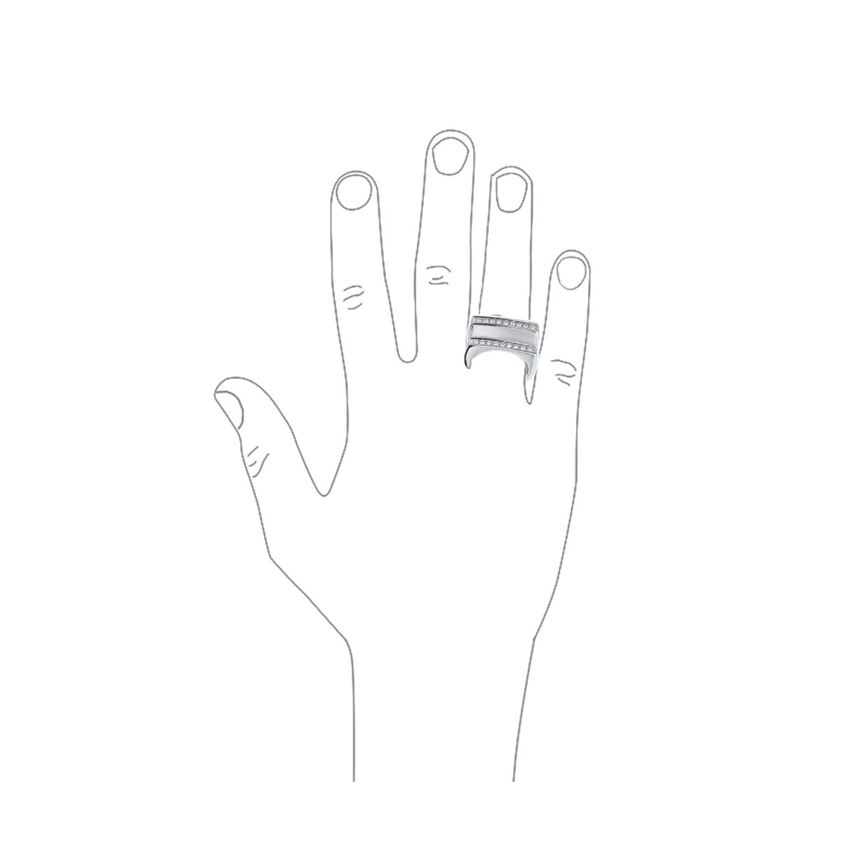 Bling Jewelry Greek Key Geometric Pave Cz Accent Cubic Zirconia Cross Mens Rectangle Signet Statement Band Ring For Men Stainless Steel