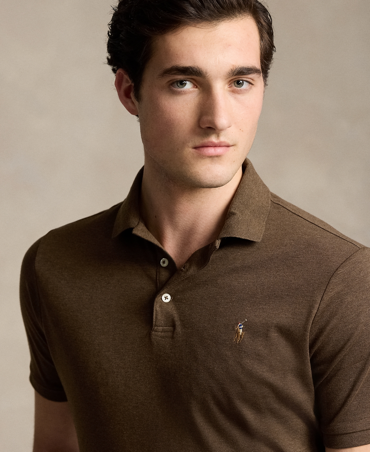Polo Ralph Lauren Men's Classic Fit Soft Cotton Polo Shirt In Brown