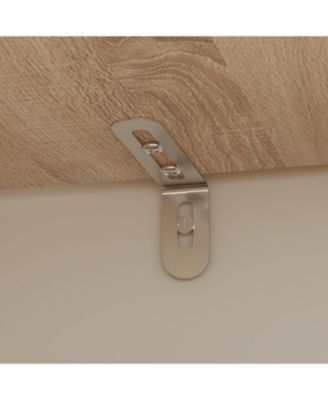 7-Shelves Accent Bookcase, Open Back Bookshelf, Corner Bookcase