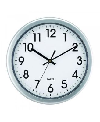 12 Inch Quiet Movement Wall Clock - Silver