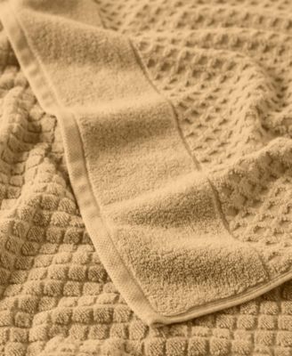 Quick-Drying Cotton Diamond Waffle Textured 4-Piece Bath Towel Set