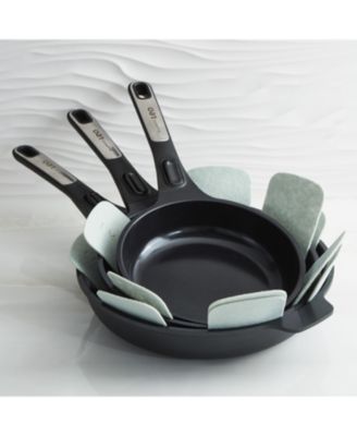 Leo Phantom 3pc Nonstick Ceramic Fry Pan Set, Recycled