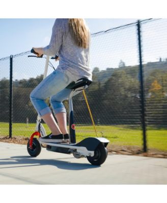 E200S Seated Electric 12 MPH Scooter w/ Twist Grip Throttle & Brake, White