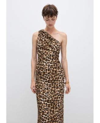asymmetric animal print dress Lita | Leopard Print Twisted Asymmetric Maxi Dress main image 1