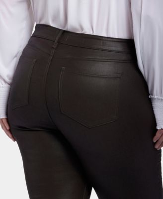 Plus Size Coated Marilyn Straight Jeans