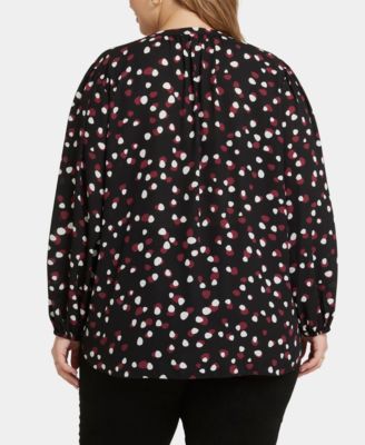 Plus Size Puff Sleeve Popover Top