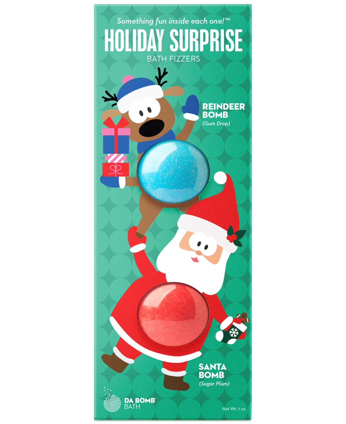 2-Pc. Holiday Surprise Santa & Reindeer Bath Bombs Set
