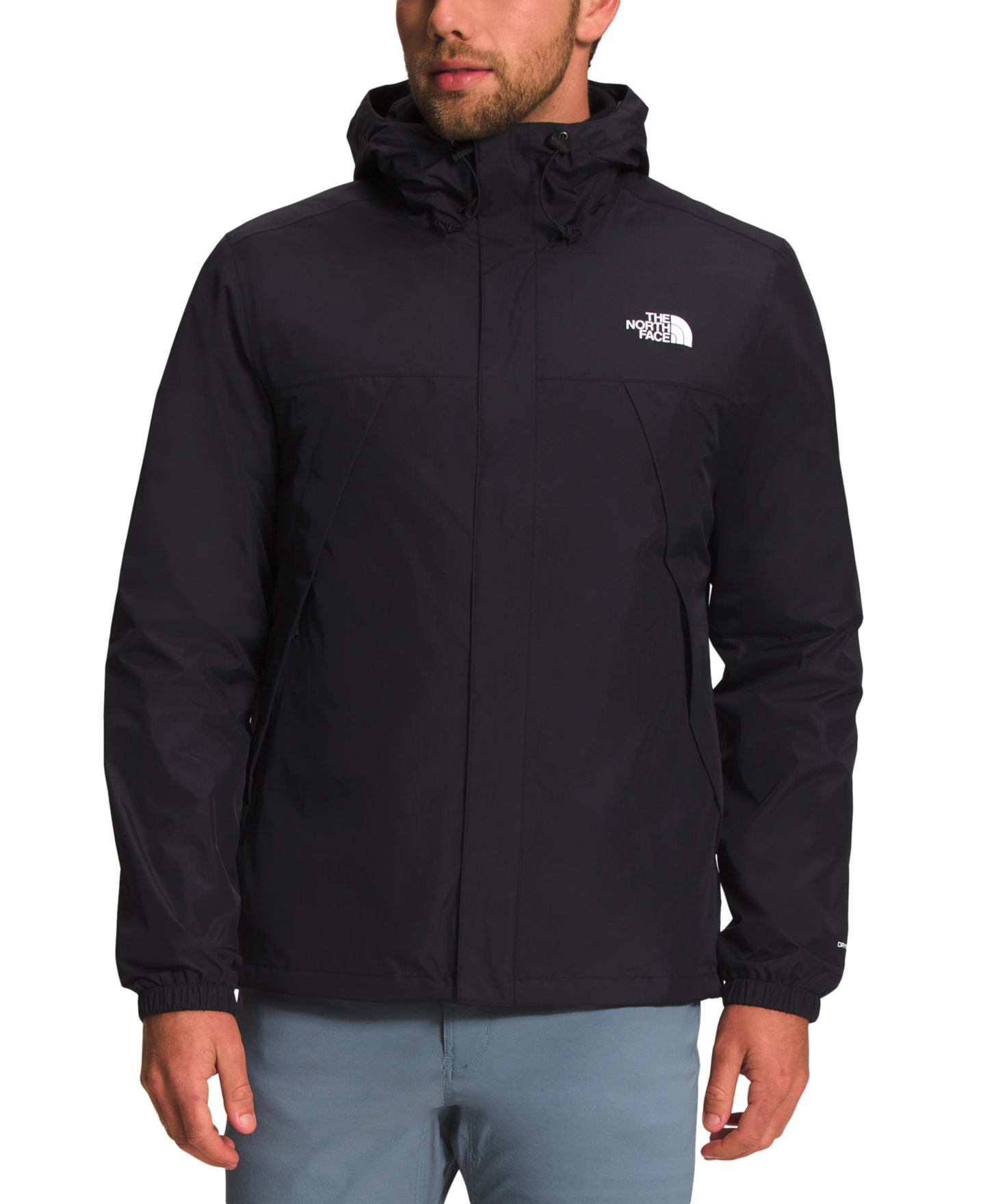 Мужская куртка The North Face Antora Triclimate All-Weather, цвет: Ракушечный чёрный / Серый — фото 1