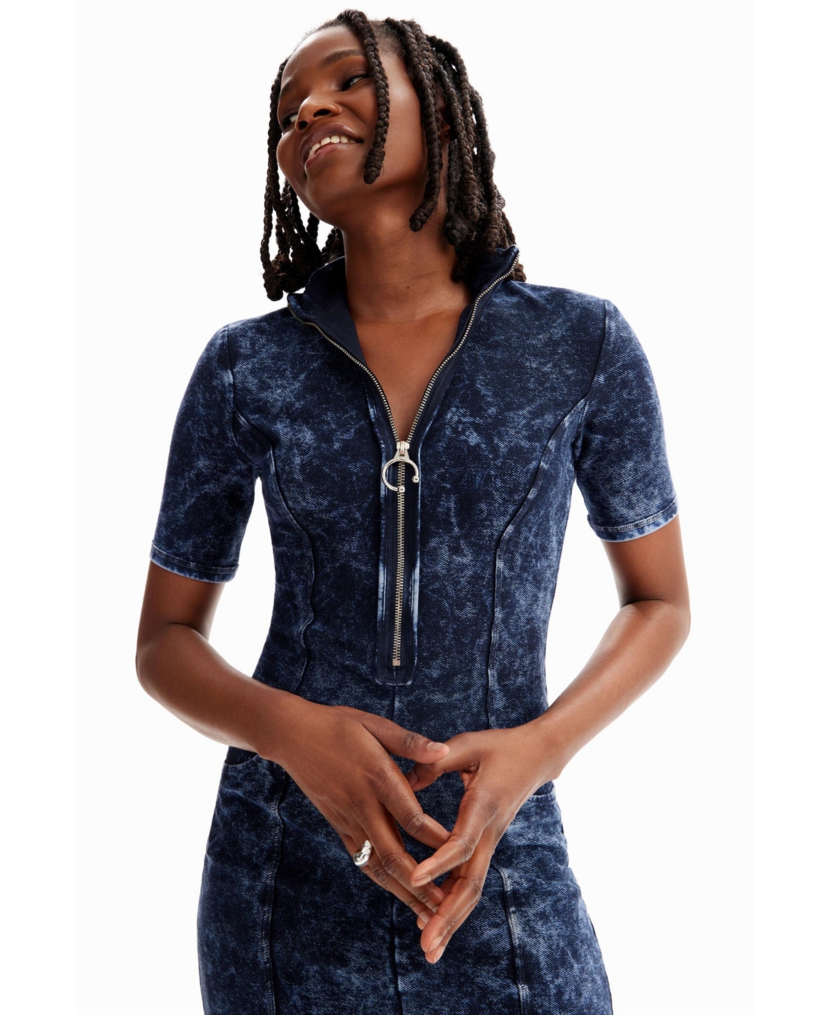 Desigual Women's Denim-effect dress
