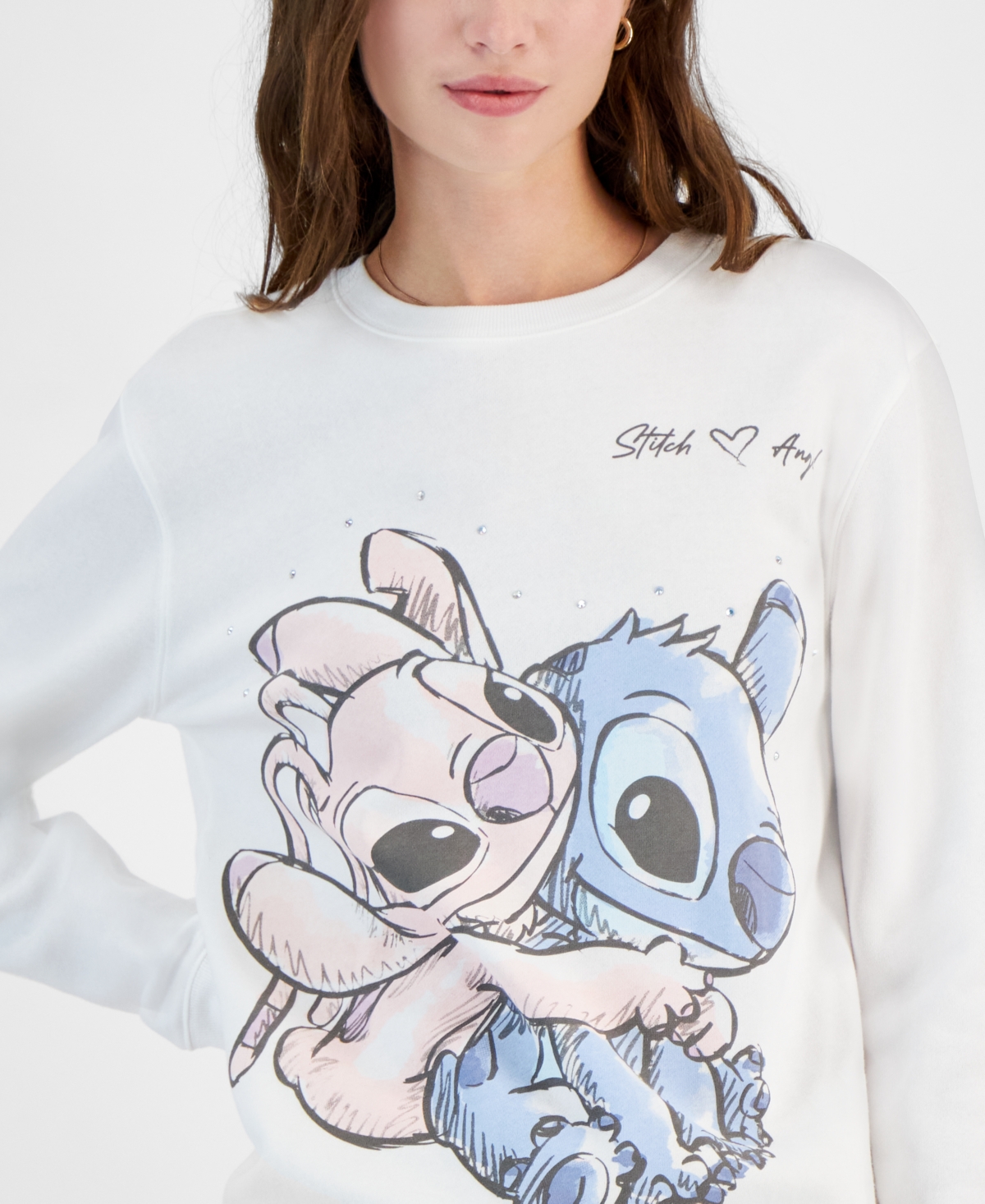 Disney Juniors' Stitch & Angel Graphic Sweatshirt