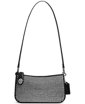 COACH - Penn Small Suede Shoulder Bag with Crystals