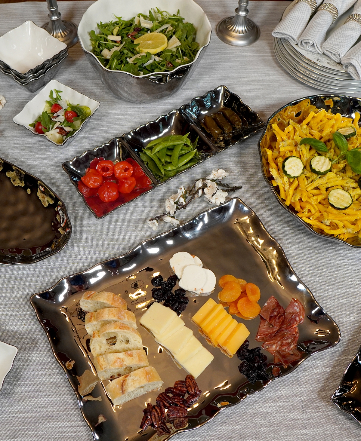 Certified International GoldTone Coast Rectangular Platter - Silver