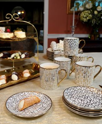 Mosaic Canape Plates, Set of 6