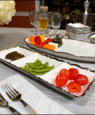 Regency 3-Section Porcelain Tray