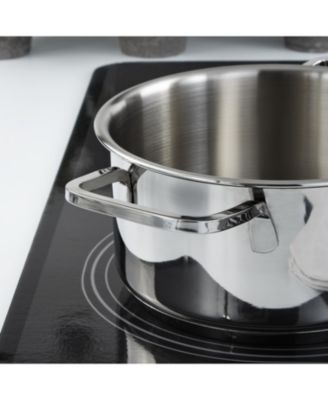 DiNA Helix Recycled 18/10 Stainless Steel 7.25" Stockpot 2.2qt., Glass Lid