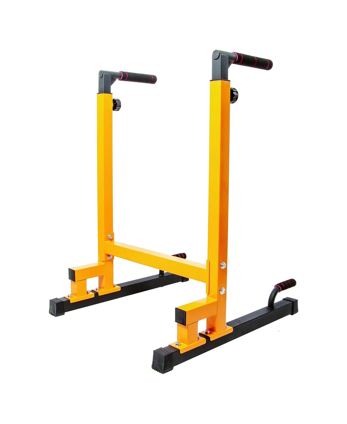 BalanceFrom Multi-Function Home Gym Exercise Dip Stand, 500lb Capacity, Yellow
