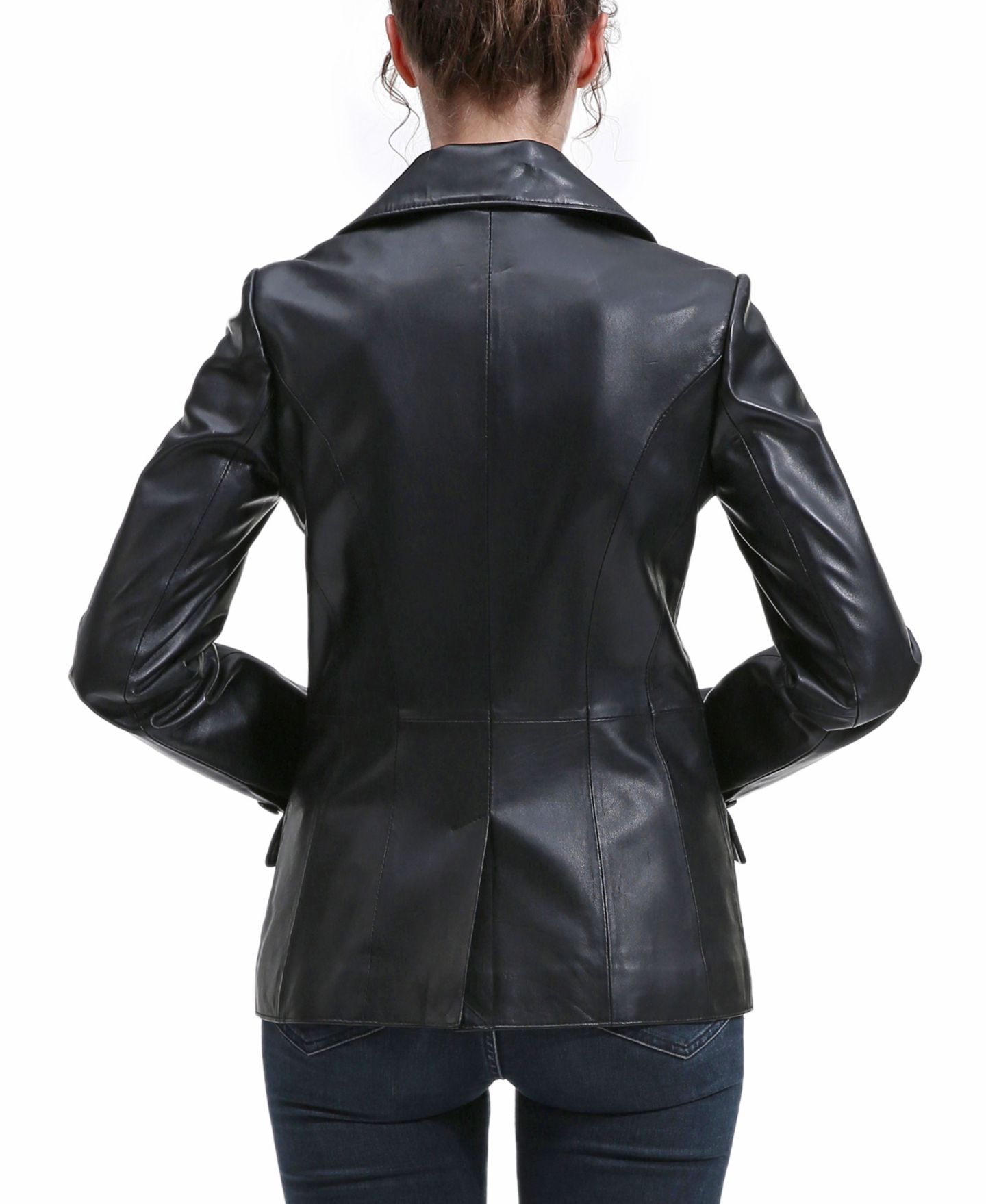 Женская куртка BGSD Ruth Leather Blazer, цвет: Чёрный — фото 2
