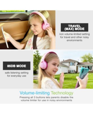 KidJamz KJ45BT Safe Listening Bluetooth Wireless Headphones for Kids