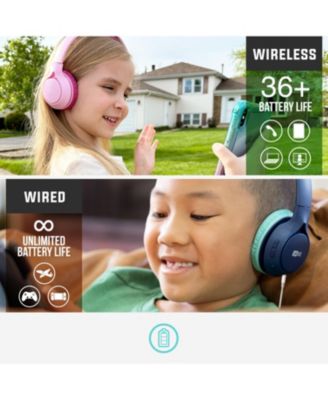 KidJamz KJ45BT Safe Listening Bluetooth Wireless Headphones for Kids