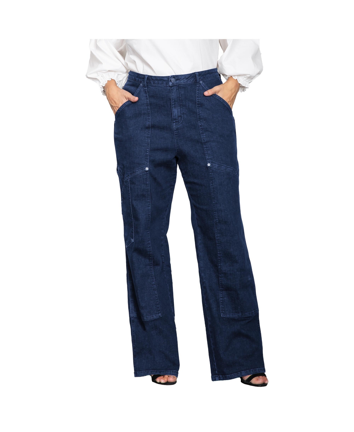 Women's High Waist Utility Performance Jeans - Dark rinse