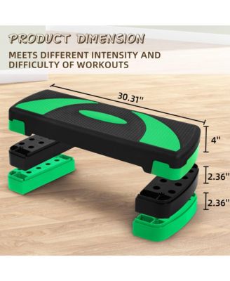 Adjustable Workout Aerobic Step Platform Trainer w/Raisers