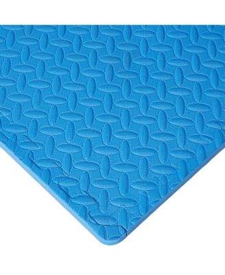 96 Sq Ft Interlocking EVA Foam Exercise Mat Tiles, Blue
