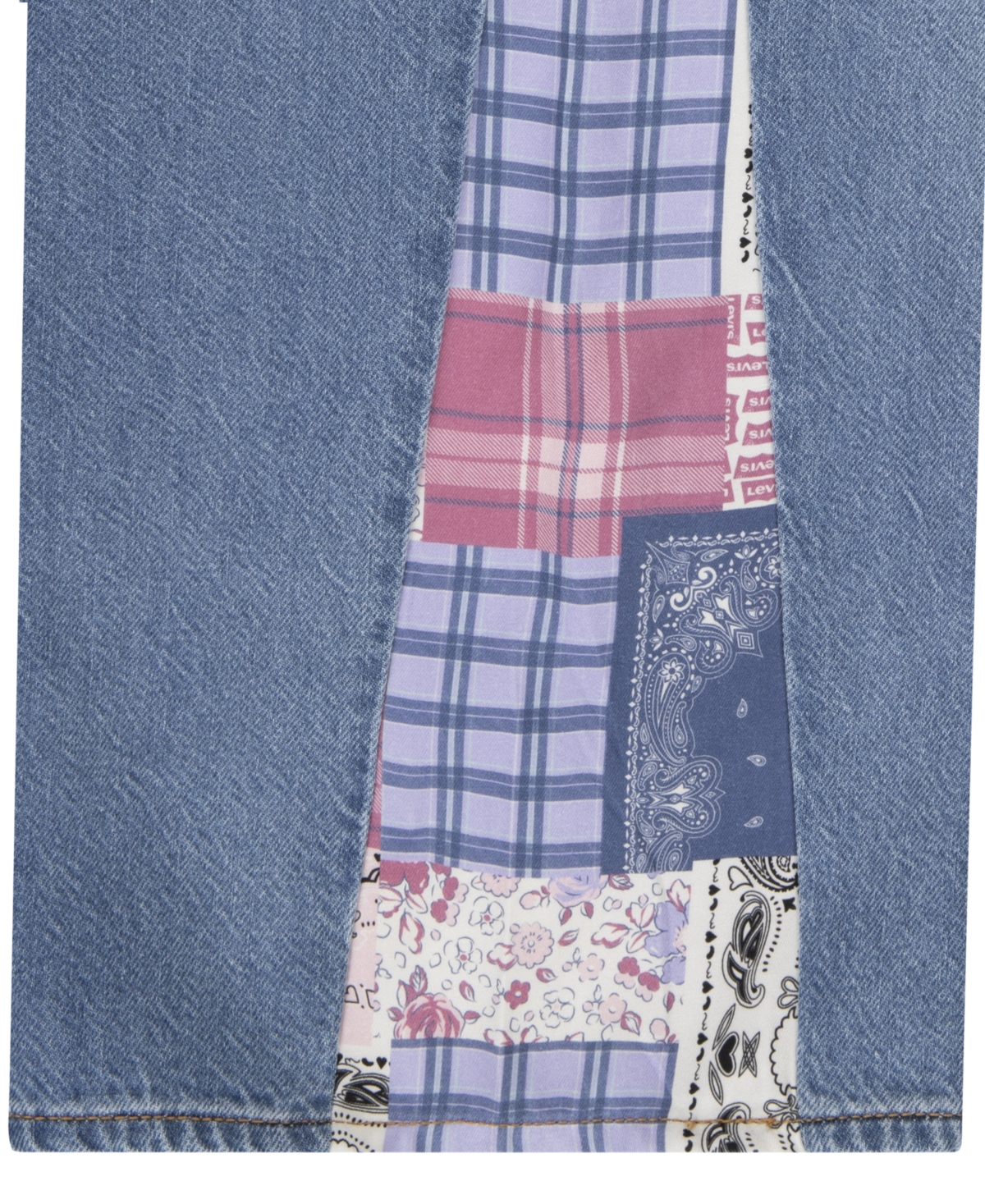 Levi's Big Girls Printed Insets High-Rise Baggy Jeans