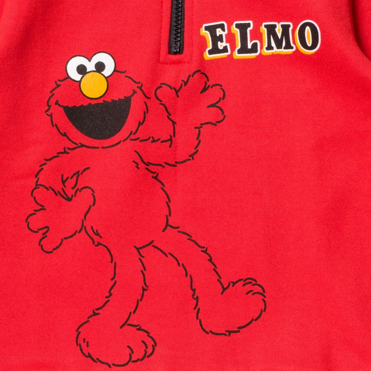 Sesame Street Baby Boys Elmo Fleece Half Zip Sweatshirt and Pants Set to -/ black