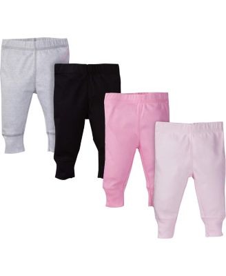 Baby Girls Active Pants, 4 Pack