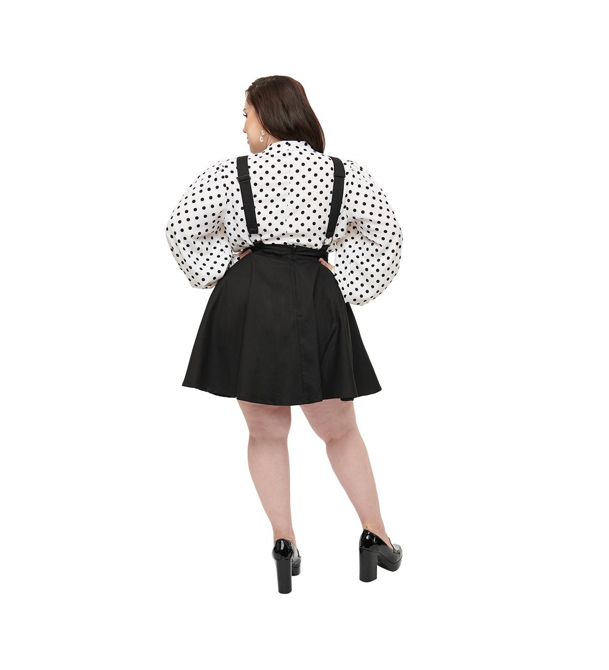 Unique Vintage Plus Size Brionne Pinafore Skirt