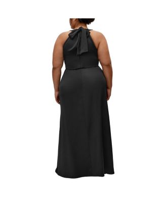 Plus Size Celina Halter Maxi Dress