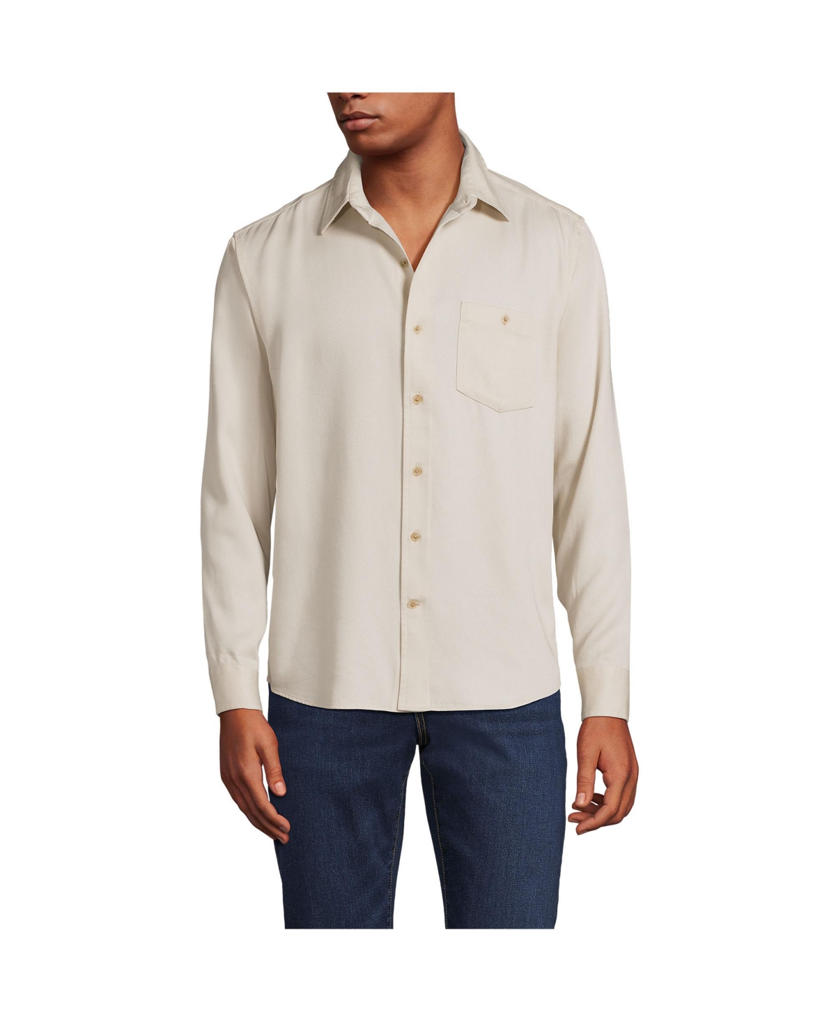 Men's Relaxed Twill Shirt - Washed evergreen