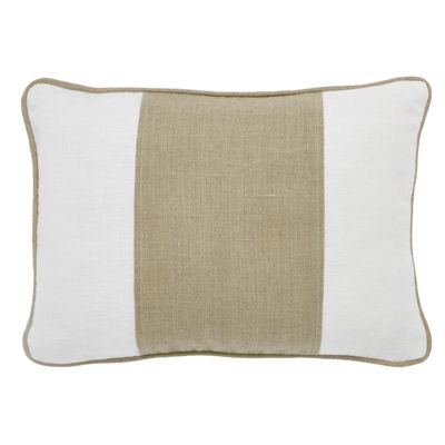 Maya Linen Stripe Lumbar Throw Pillow Covers, 14"x 20", Set of 2