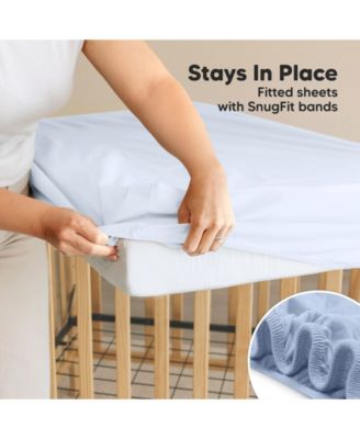 Soothe Waterproof Fitted Crib Sheets for Girl, Boy, 100% Soft Cotton Crib Mattress Protector Sheet