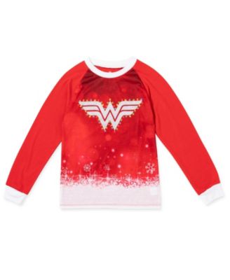Girls DC Comics Wonder Woman Pullover Pajama Shirt and Pants Sleep Set