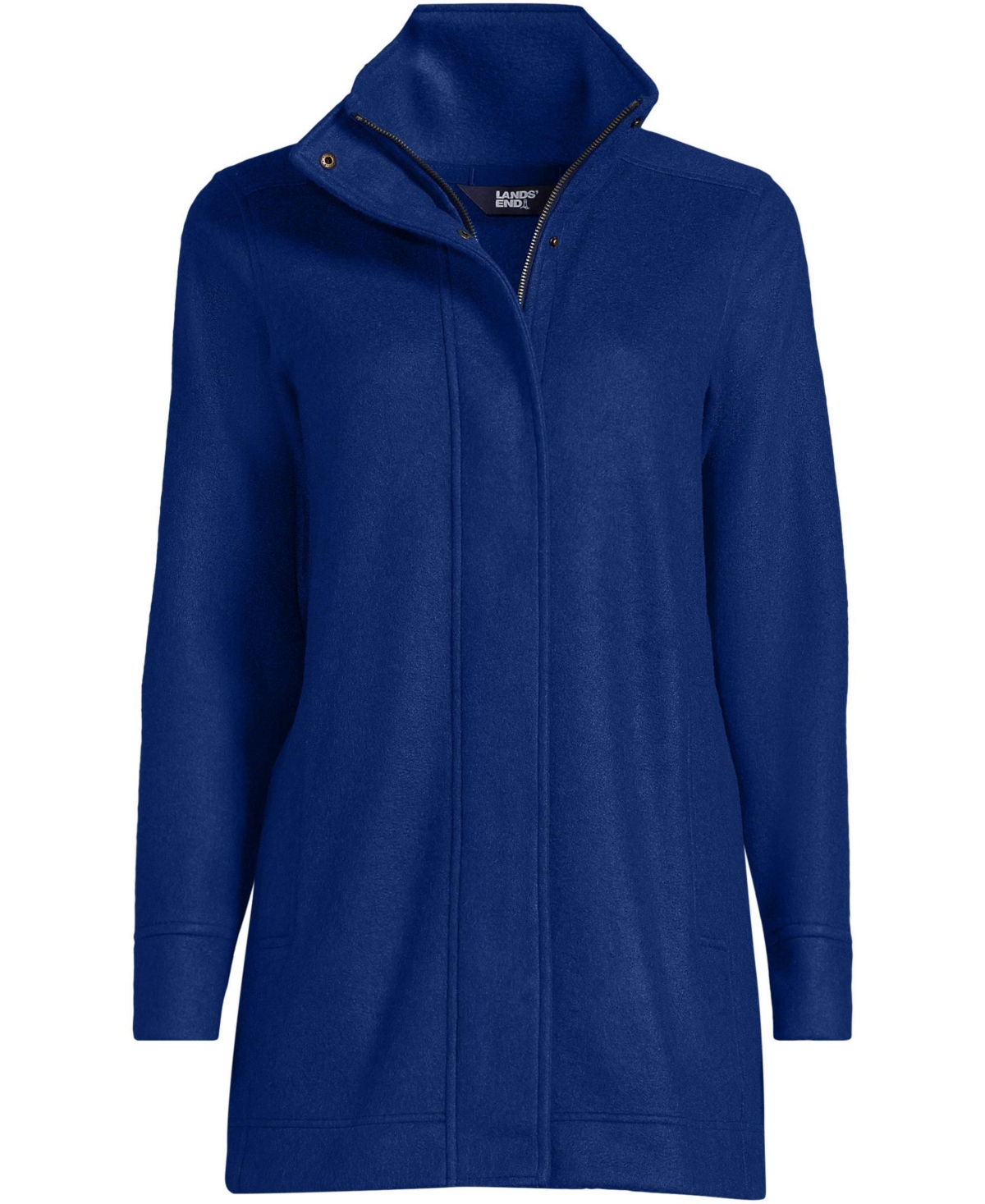 Lands' End Plus Size Luxe Fleece Coat