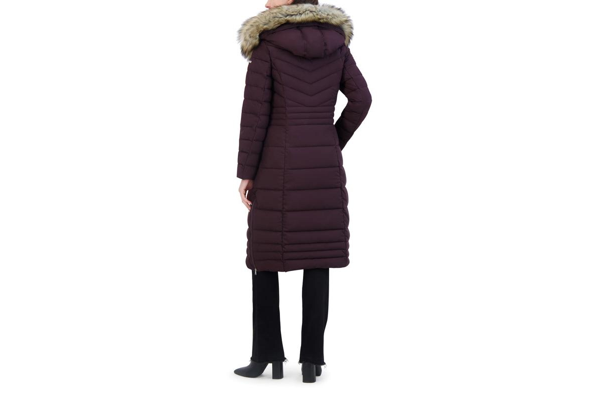 Laundry by Shelli Segal Women's Full Length Quilted Parka Jacket
