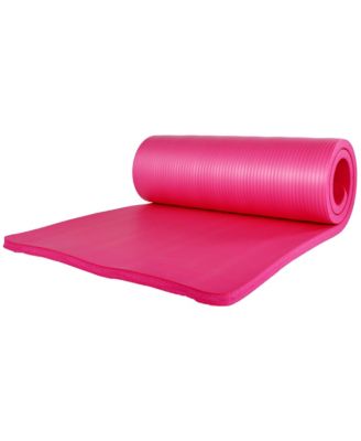 71"x24" Anti Tear Yoga Mat w/Strap, Knee Pad & Blocks, Pink