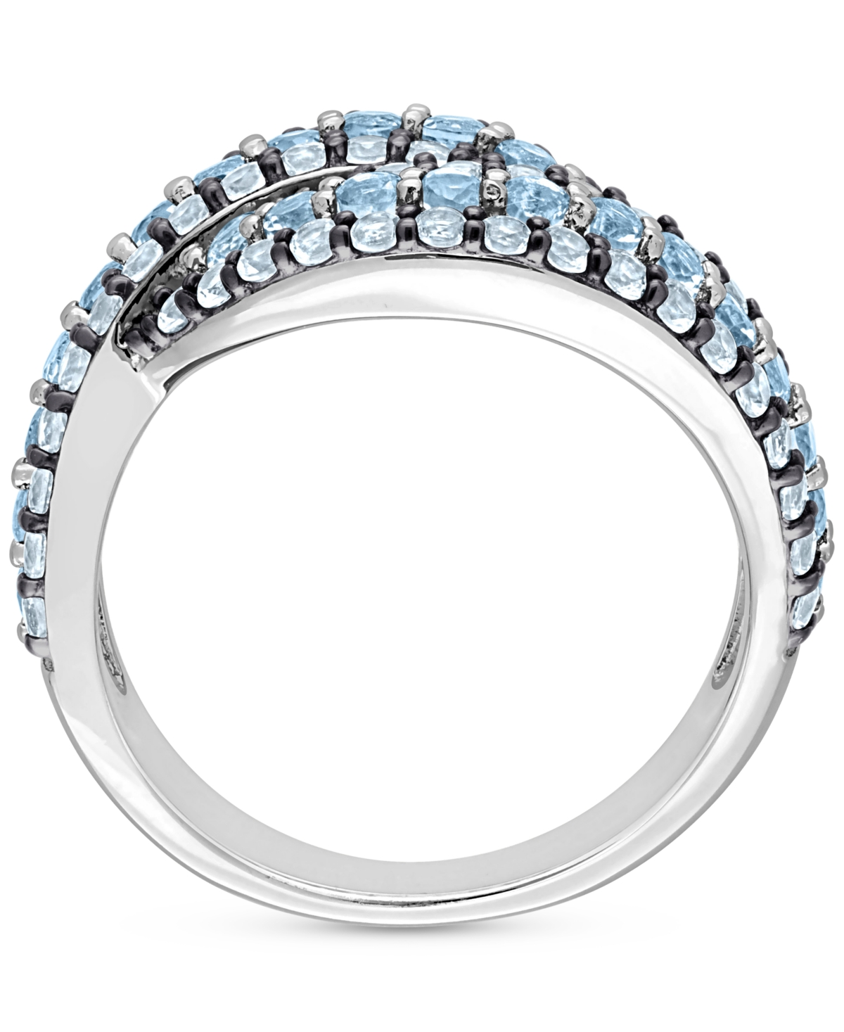 Macy's Amethyst (4/5 Ct. T.w.) & Rose De France (3/4 Ct. T.w.) Swirl Ring In Sterling Silver (also Availabl In Blue Topaz