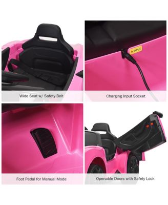 12V Kids Ride On Car 2.4G RC Electric Vehicle w/ Lights MP3 Openable Doors