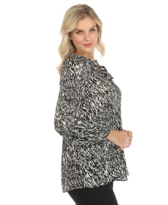 Women's Printed Peasant Blouse