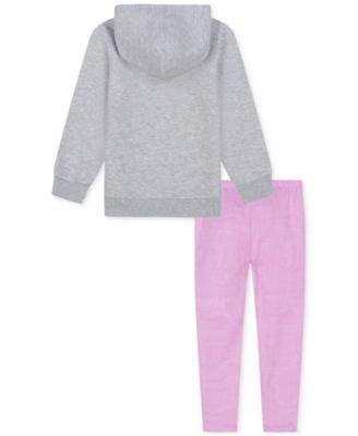 Toddler & Little Girls Waves 2-Pc. Fleece Hoodie & 4-Way Stretch Joggers Set