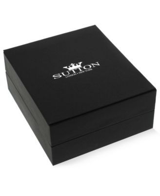 Black Vanguard Gun Metal Leather Stainless Steel Bracelet