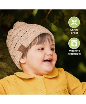 3pk Warmzy Baby Beanies, 0-36 months Baby Hats, Baby Winter Hat for Newborn, Infant, Toddlers, Boys, Girls