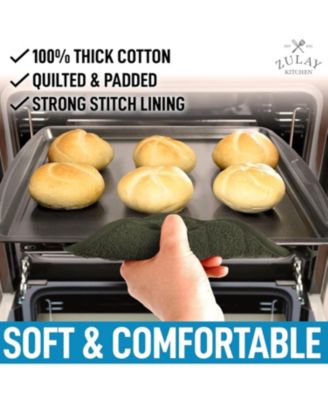 Cotton Pot Holder 7x7 Inch Heat Resistant Quilted Terry Cloth (1 Pack)