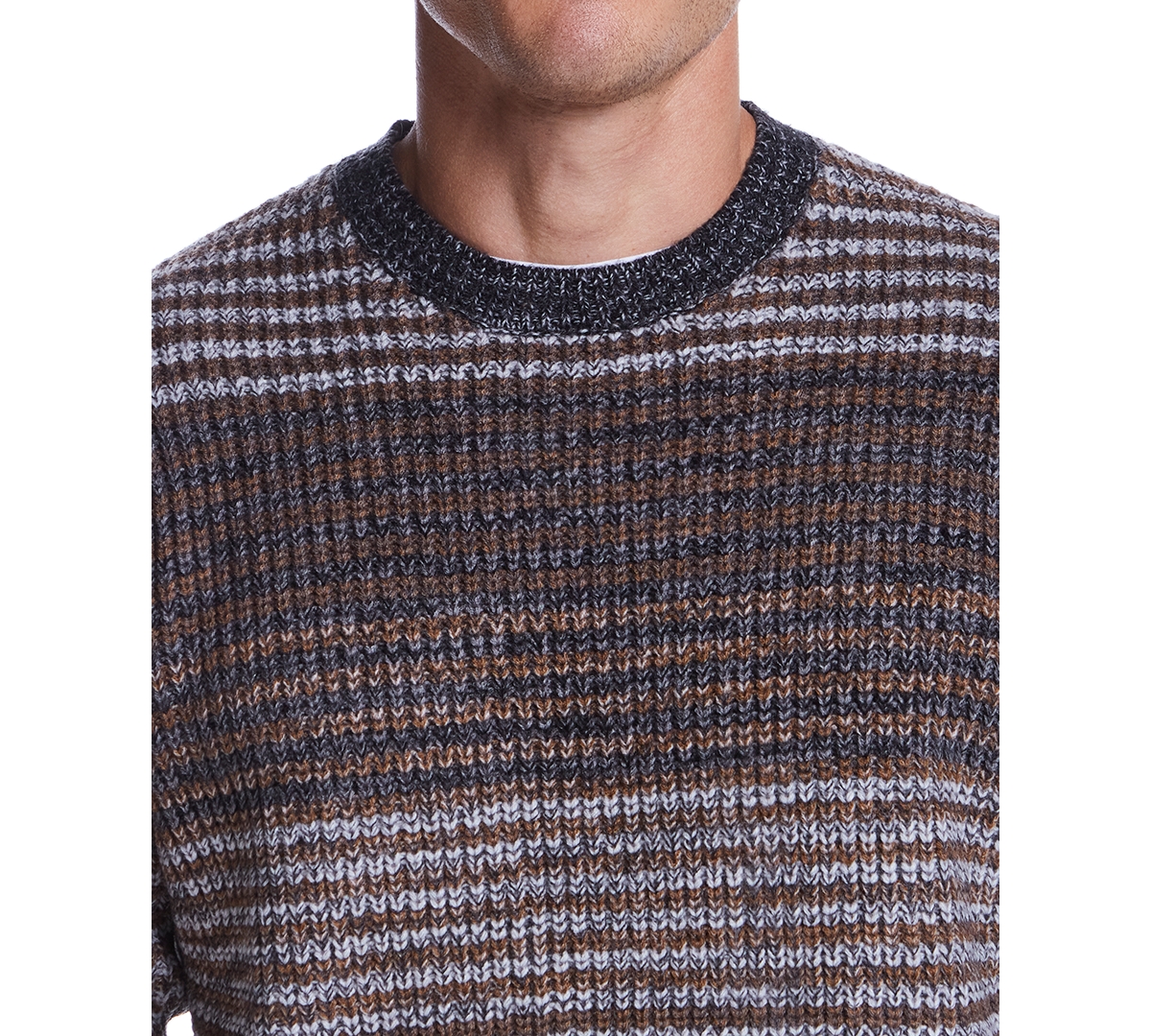 Weatherproof Vintage Men's Mixed Stripe Crewneck Sweater