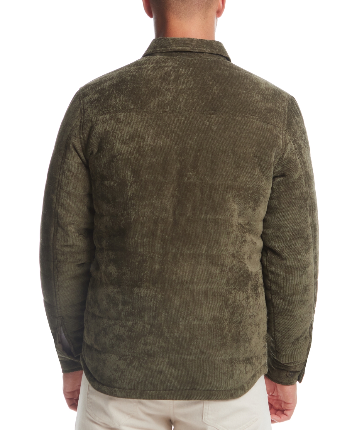 Weatherproof Vintage Men's Corduroy Button-front Quilted Jacket In Olive |  ModeSens