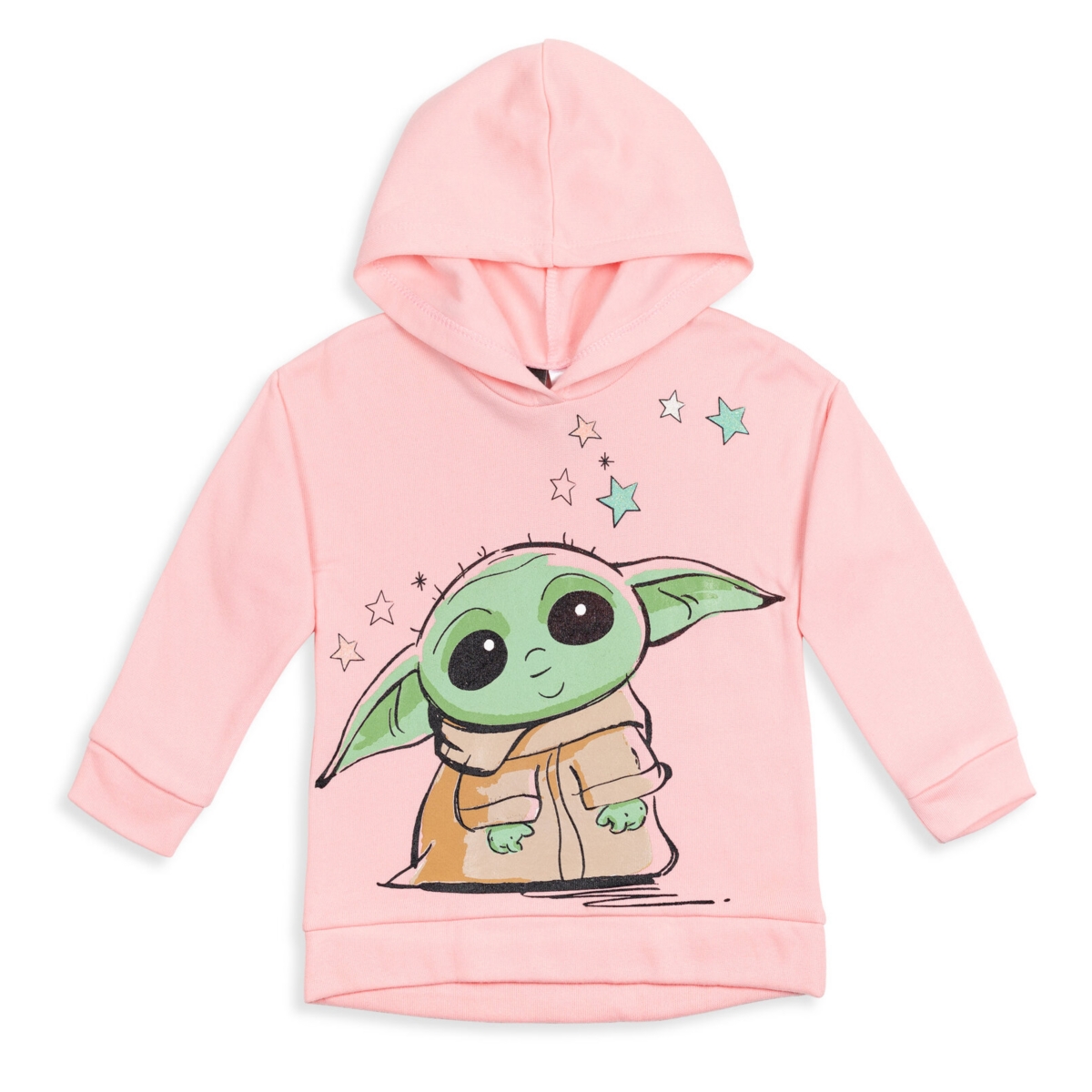 Starwars Toddler Girls Star Wars Baby Yoda Pullover Fleece Hoodie and Leggings Outfit Set -green