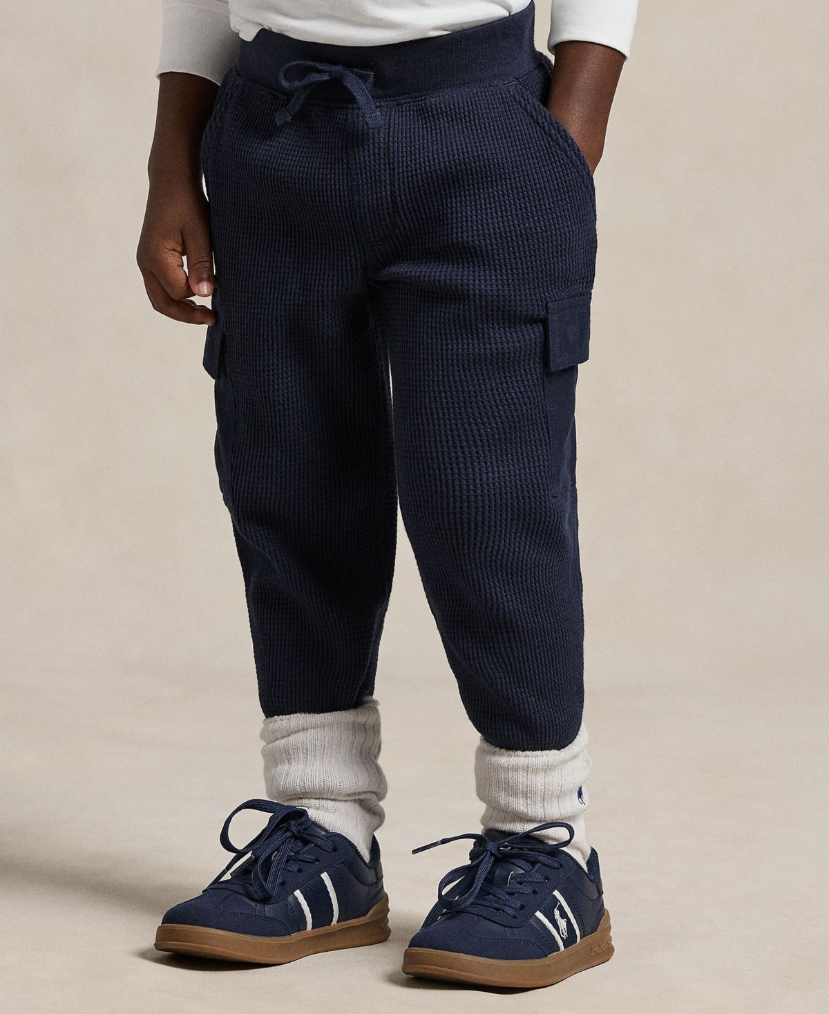 Polo Ralph Lauren Toddler and Little Boys Waffle-Knit Cotton Cargo Jogger Pant