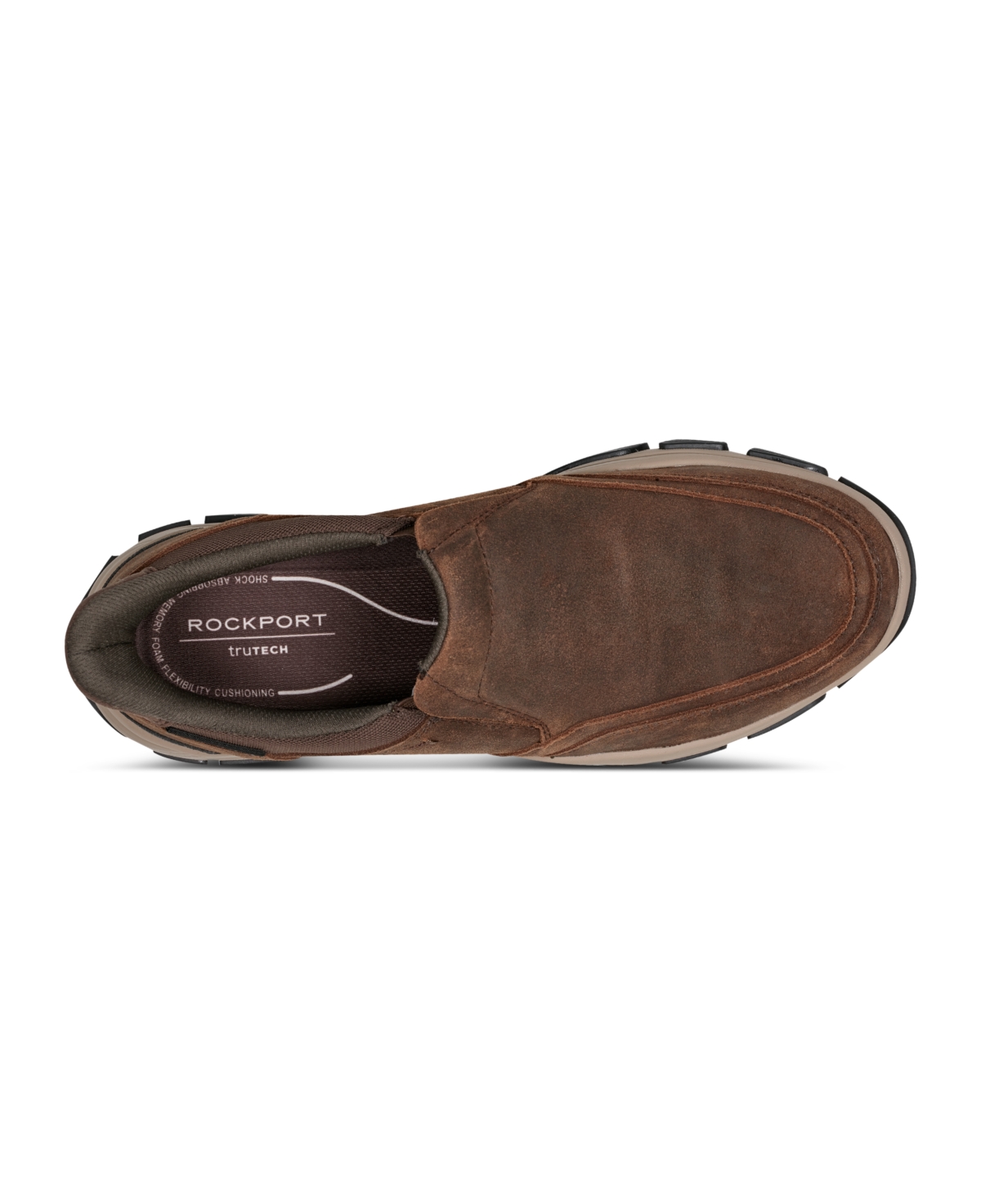 Rockport Reece Water Resistant Slip-on In Brown Suede